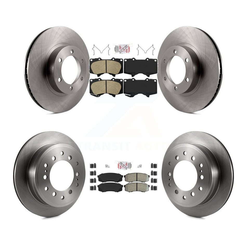 Front Ceramic Rear Semi-Metallic Pad Disc Brake Rotors Kit For Toyota 4Runner Lexus GX470 K8A-102577