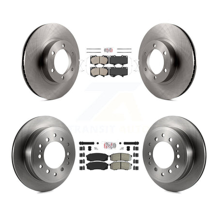 Front Ceramic Rear Semi-Metallic Pad Disc Brake Rotors Kit For Toyota 4Runner Lexus GX470 K8A-102580