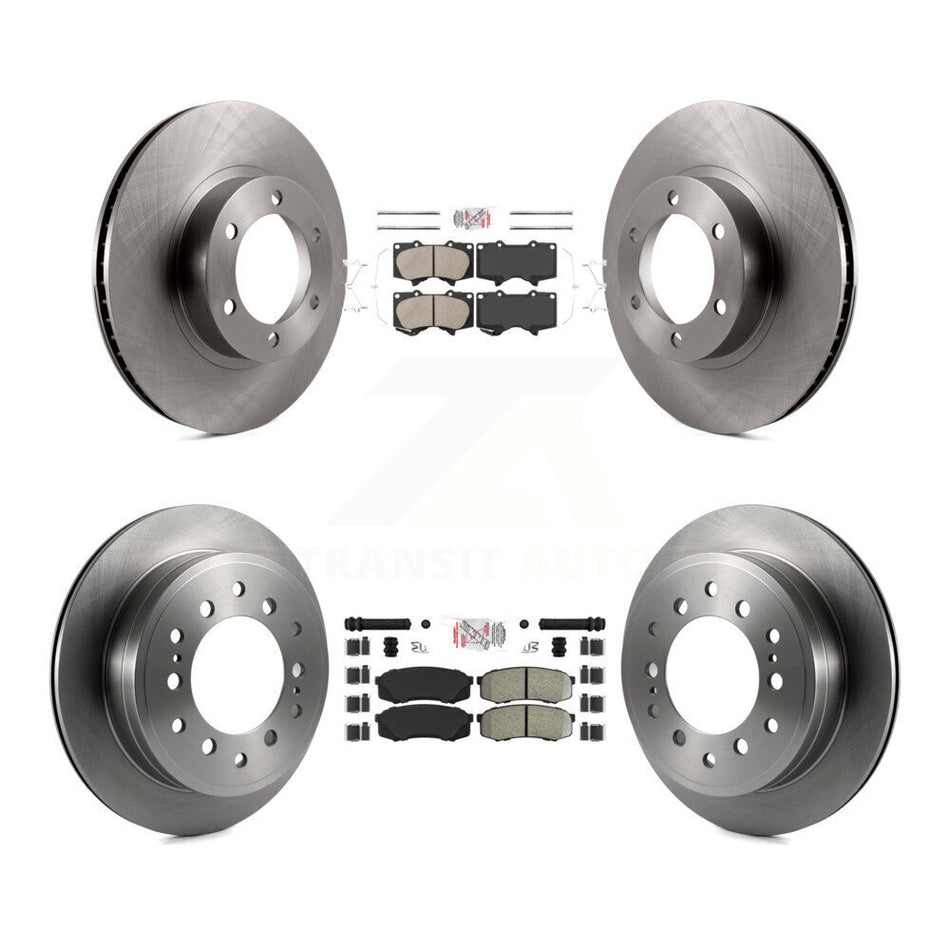 Front Ceramic Rear Semi-Metallic Pad Disc Brake Rotors Kit For Toyota 4Runner Lexus GX470 K8A-102580