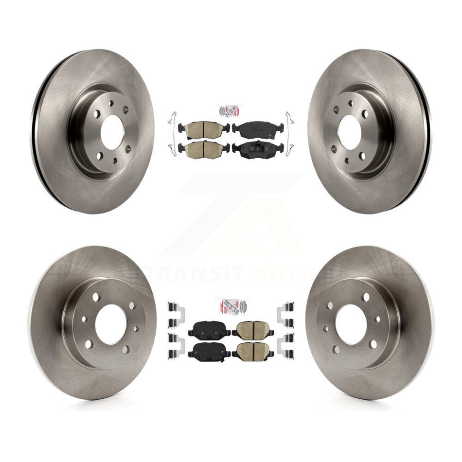Front Rear Ceramic Pads And Disc Brake Rotors Kit For Fiat 500 K8A-102581