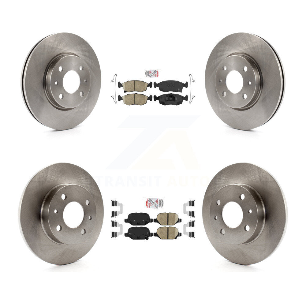 Front Rear Ceramic Pads And Disc Brake Rotors Kit For Fiat 500 K8A-102582