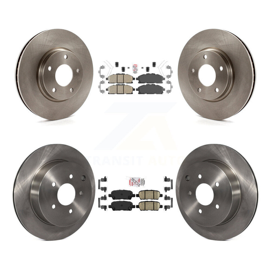 Front Rear Ceramic Pads And Disc Brake Rotors Kit For 2011-2017 Nissan Quest K8A-102602