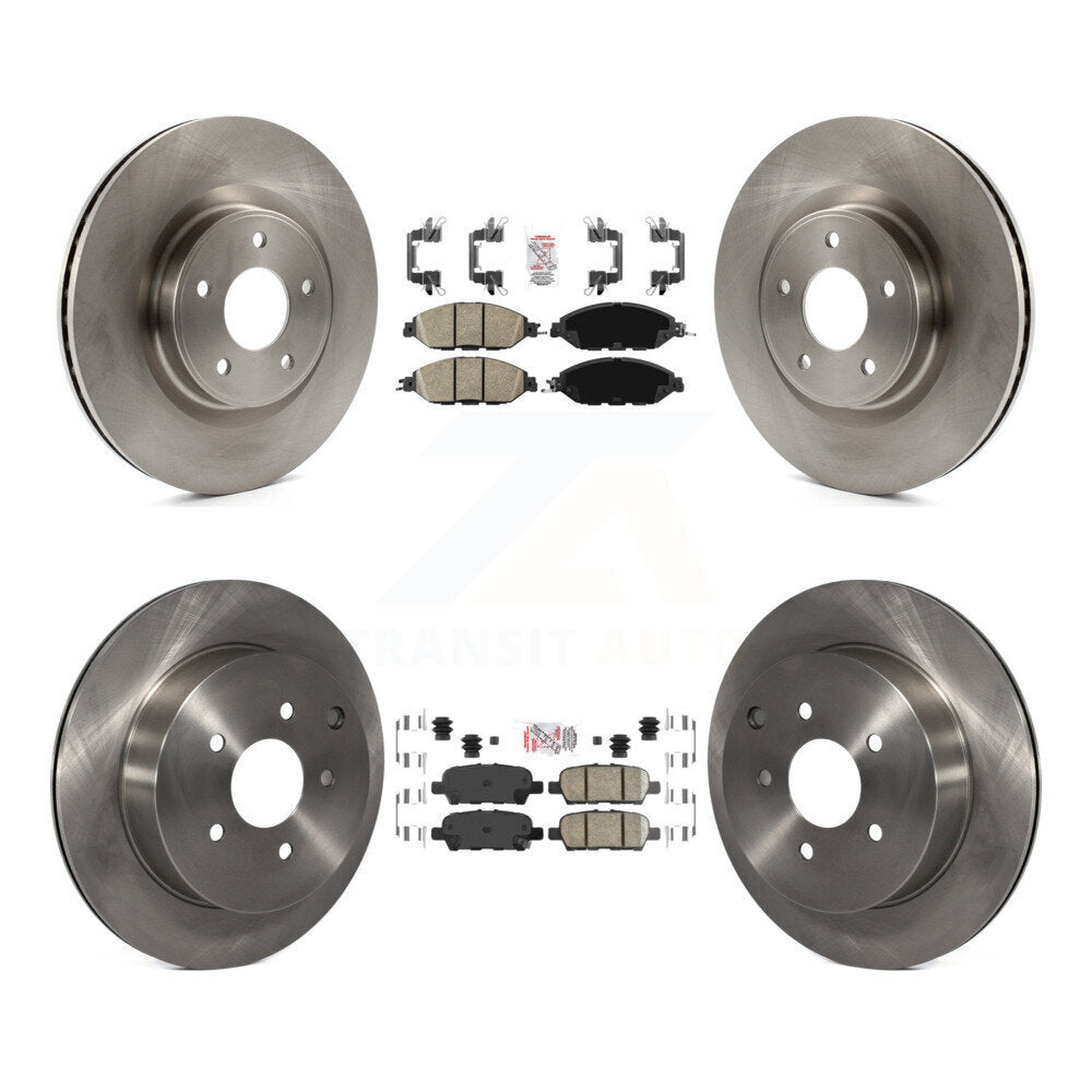 Front Rear Ceramic Pad & Disc Brake Rotors Kit For Nissan Murano Pathfinder INFINITI JX35 K8A-102607