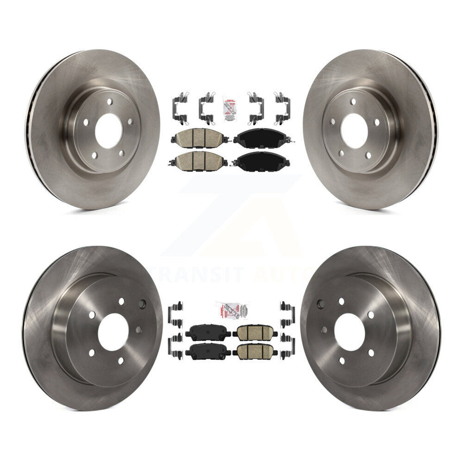 Front Rear Ceramic Pad & Disc Brake Rotors Kit For Nissan Murano Pathfinder INFINITI JX35 K8A-102610