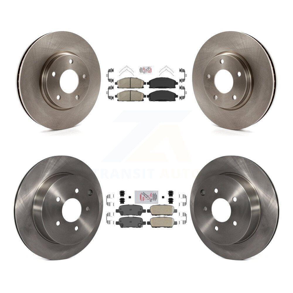 Front Rear Ceramic Pads And Disc Brake Rotors Kit For 2004-2009 Nissan Quest K8A-102612