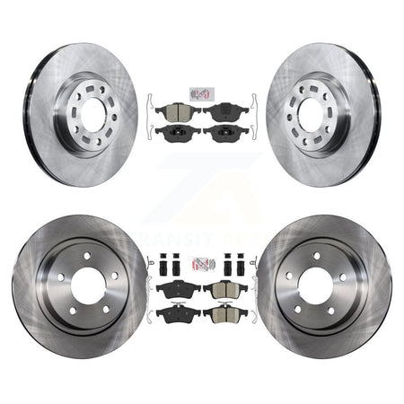 Front Semi-Metallic Rear Ceramic Pads And Disc Brake Rotors Kit For Mazda 3 Sport K8A-102618