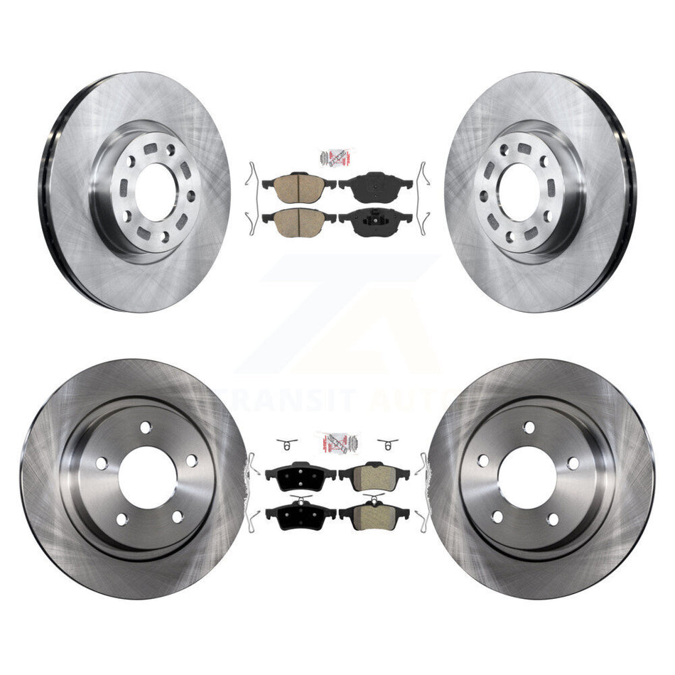 Front Ceramic Rear Semi-Metallic Pads And Disc Brake Rotors Kit For Mazda 3 Sport K8A-102620