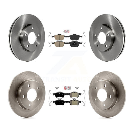 Front Ceramic Rear Semi-Metallic Pads And Disc Brake Rotors Kit For Mazda 3 Sport K8A-102626