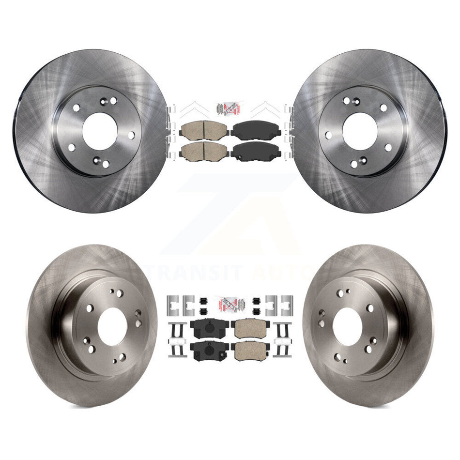 Front Rear Ceramic Pad & Brake Rotor Kit For Honda Accord With 282mm Diameter K8A-102667