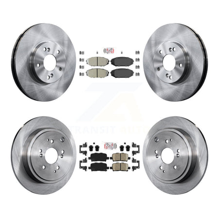 Front Semi-Metallic Rear Ceramic Pads And Disc Brake Rotors Kit For 2001-2002 Acura MDX K8A-102680