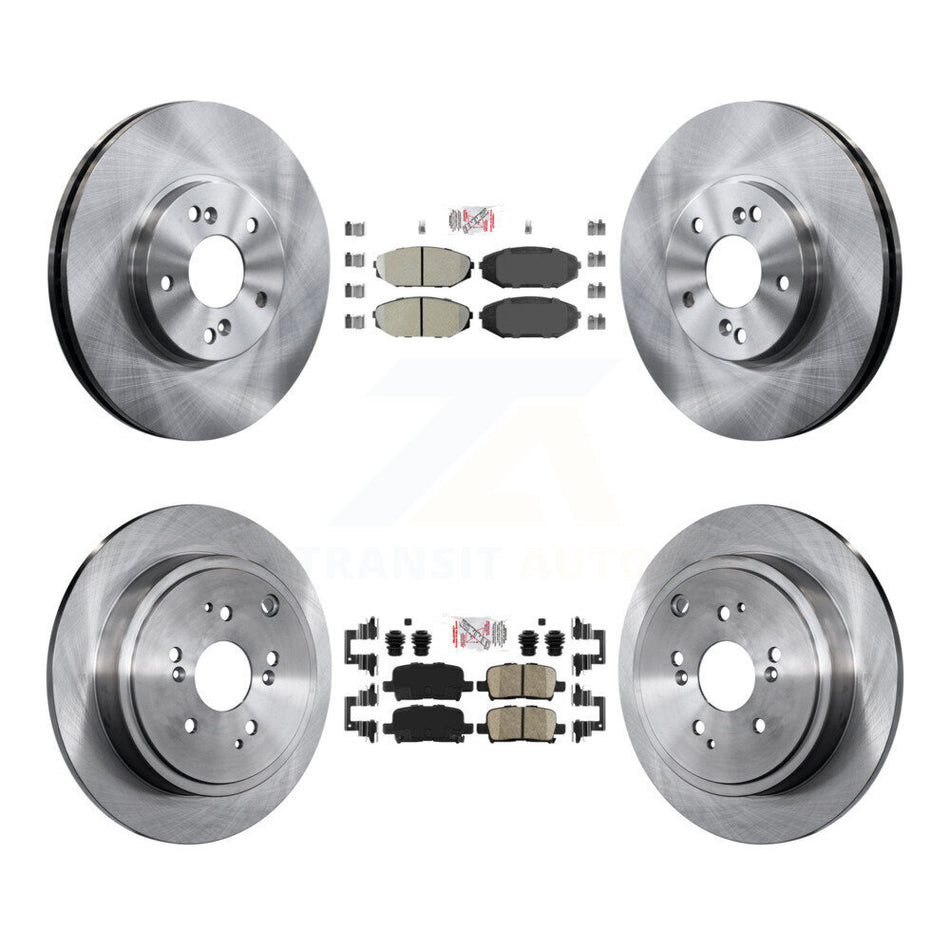 Front Semi-Metallic Rear Ceramic Pads And Disc Brake Rotors Kit For 2001-2002 Acura MDX K8A-102680
