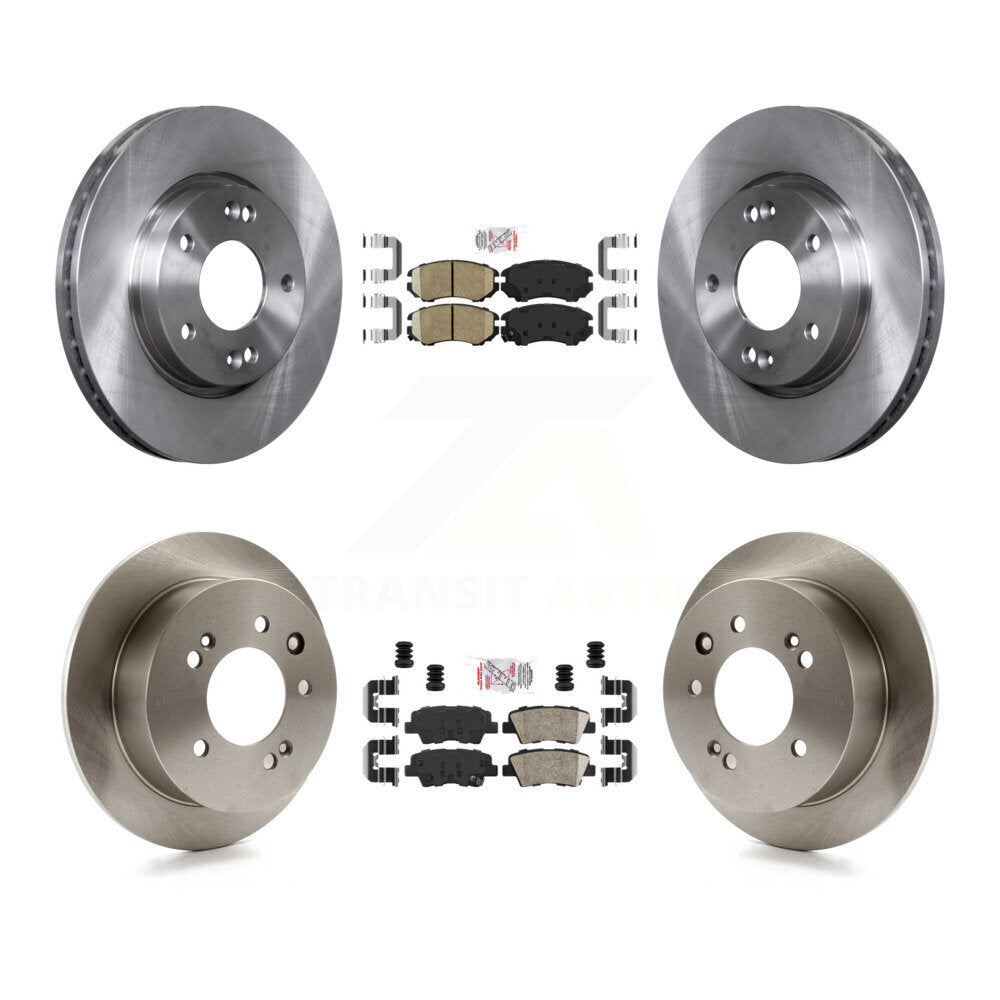 Front Rear Ceramic Pad Disc Brake Rotors Kit For 2010 Hyundai Elantra Sedan From 03 23 10 K8A-102693