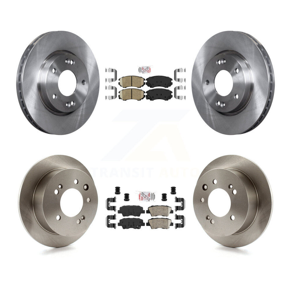 Front Rear Ceramic Pad Disc Brake Rotors Kit For 2010 Hyundai Elantra Sedan From 03 23 10 K8A-102693
