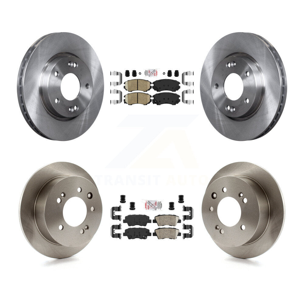 Front Rear Ceramic Pad Disc Brake Rotors Kit For 2010 Hyundai Elantra Sedan From 03 23 10 K8A-102695