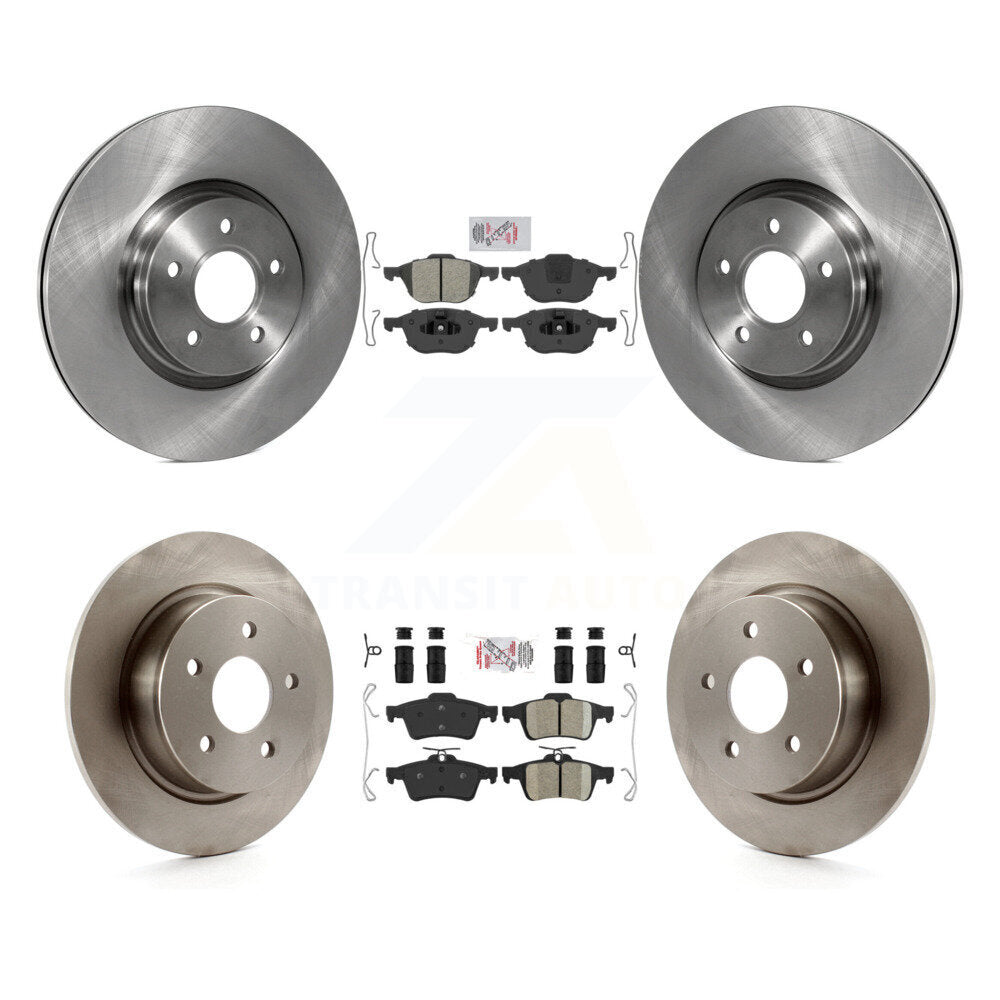 Front Semi-Metallic Rear Ceramic Pads And Disc Brake Rotors Kit For Ford Transit Connect K8A-102717