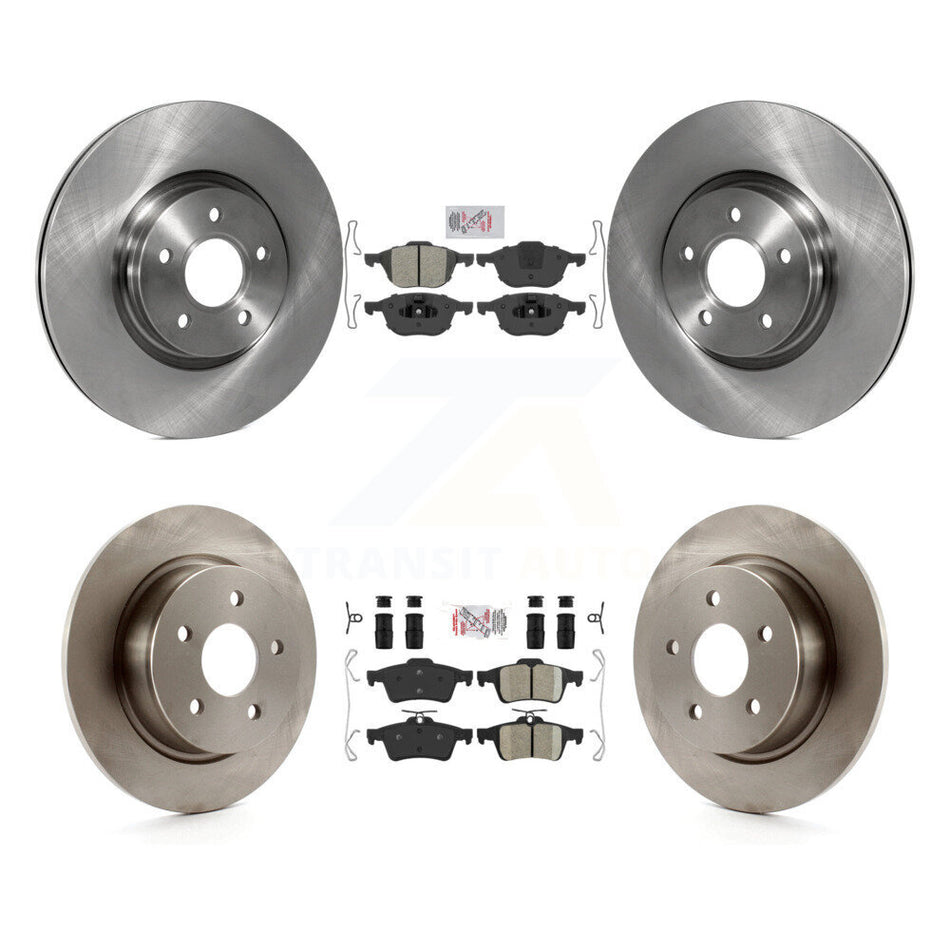 Front Semi-Metallic Rear Ceramic Pads And Disc Brake Rotors Kit For Ford Transit Connect K8A-102717