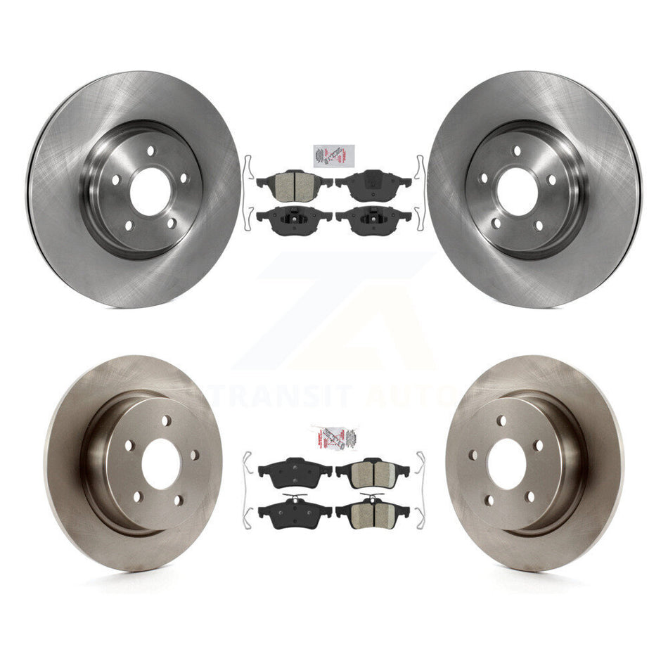 Front Semi-Metallic Rear Ceramic Pads And Disc Brake Rotors Kit For Ford Transit Connect K8A-102718