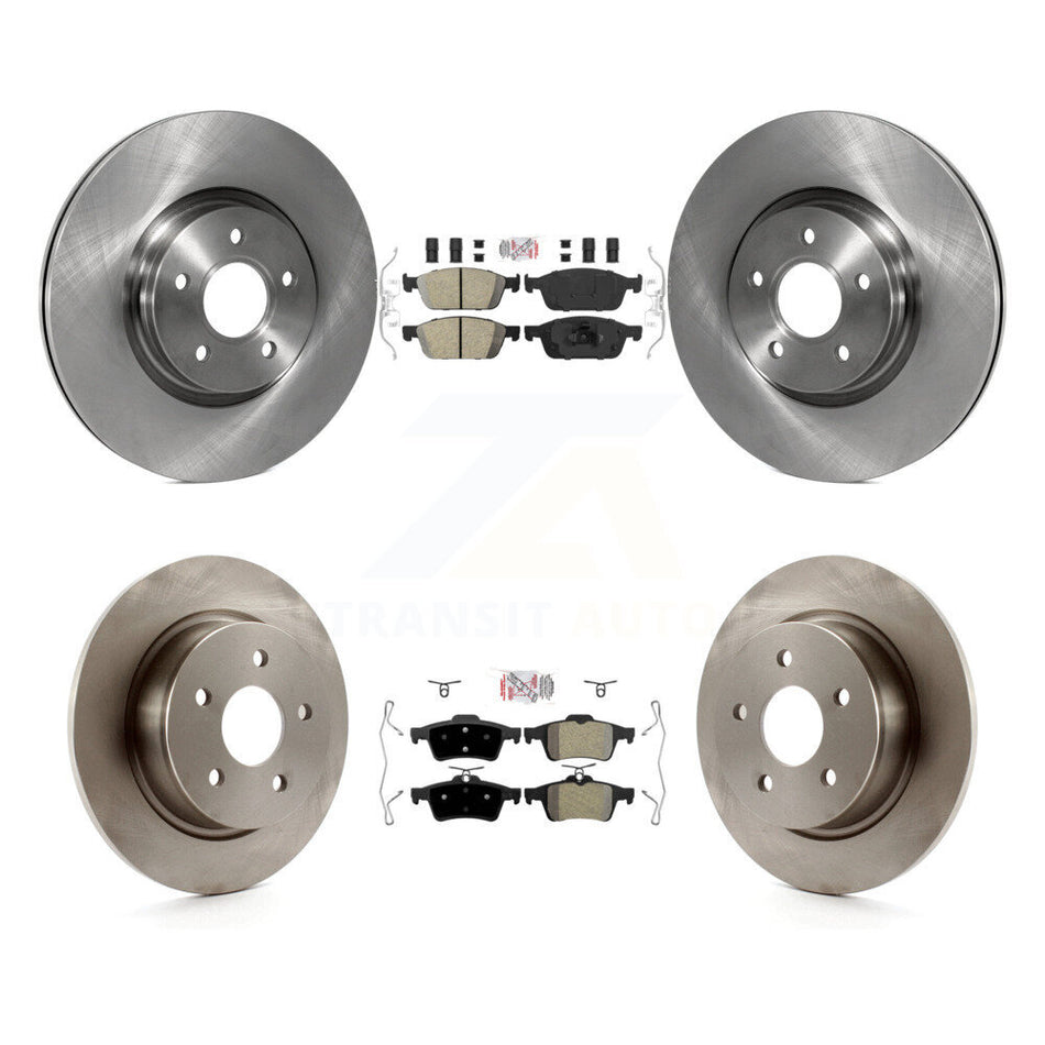 Front Ceramic Rear Semi-Metallic Pad Disc Brake Rotor Kit For Ford Escape Transit Connect K8A-102719