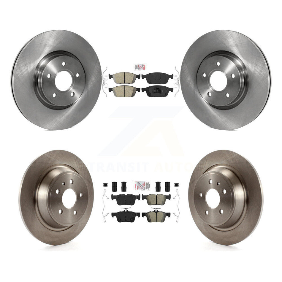Front Ceramic Rear Semi-Metallic Pad And Disc Brake Rotor Kit For Ford Escape Lincoln MKC K8A-102731
