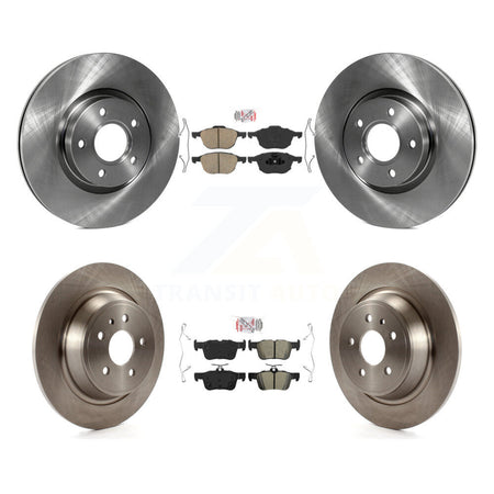 Front Ceramic Rear Semi-Metallic Pads And Disc Brake Rotors Kit For Ford Escape K8A-102736