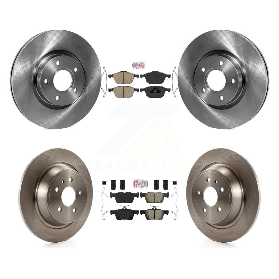Front Ceramic Rear Semi-Metallic Pads And Disc Brake Rotors Kit For Ford Escape K8A-102737