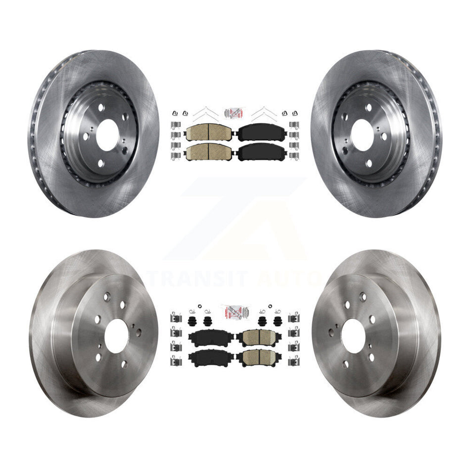 Front Rear Ceramic Pad & Brake Rotors Kit For Toyota Sienna Highlander Lexus RX350 RX450h K8A-102739