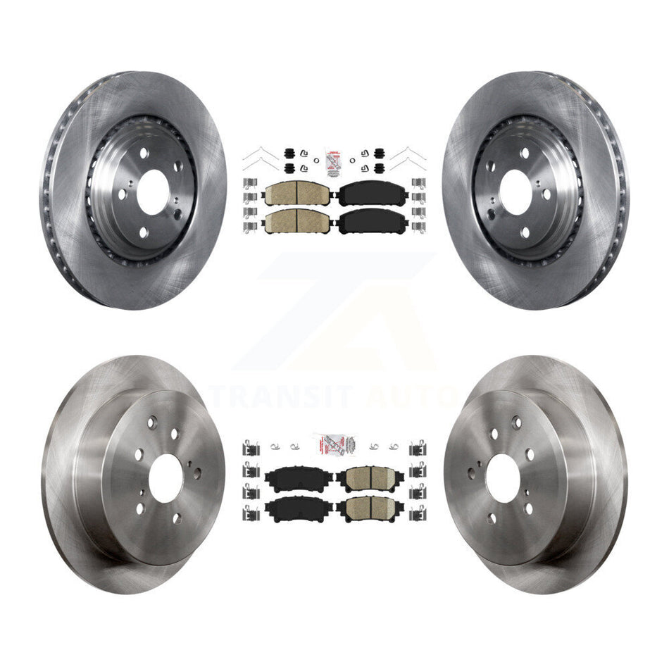 Front Rear Ceramic Pad & Brake Rotors Kit For Toyota Sienna Highlander Lexus RX350 RX450h K8A-102740