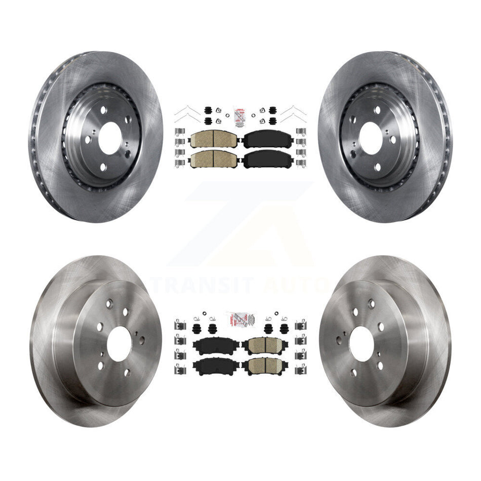 Front Rear Ceramic Pad & Brake Rotors Kit For Toyota Sienna Highlander Lexus RX350 RX450h K8A-102741