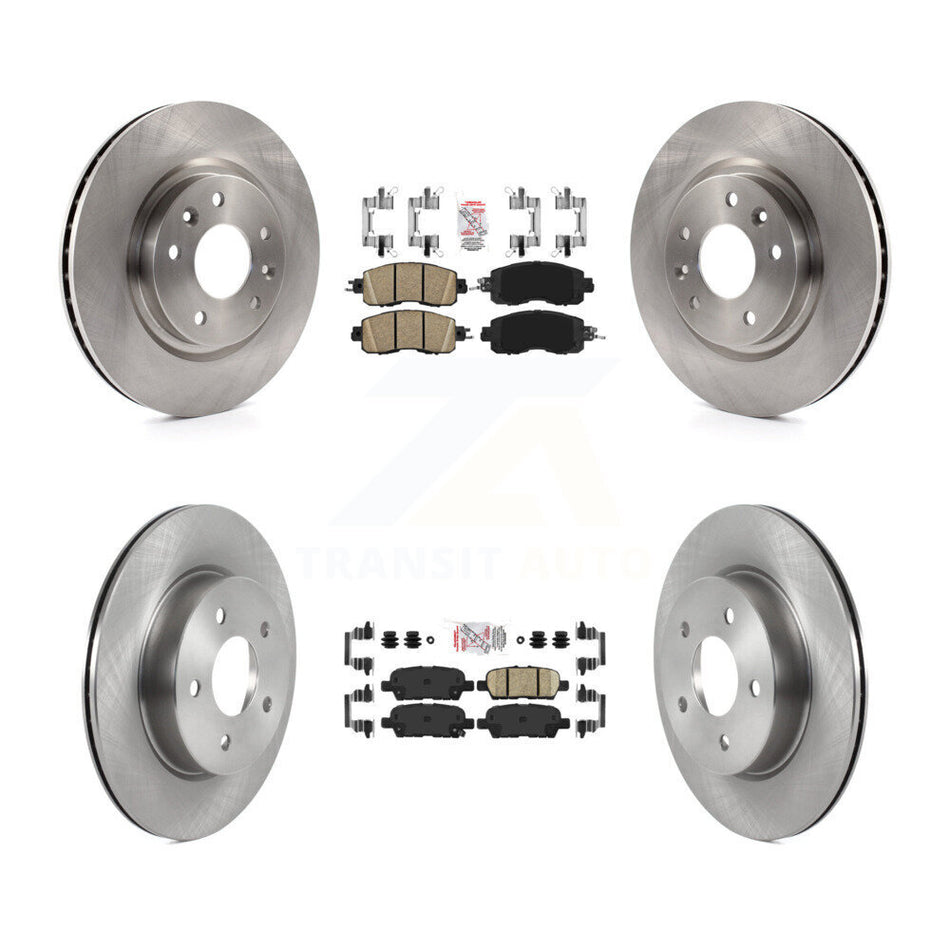 Front Rear Ceramic Pad & Brake Rotor Kit For 2017 Nissan LEAF With Electric Parking K8A-102779
