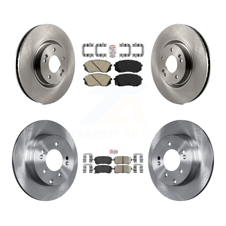 Front Rear Ceramic Pads And Disc Brake Rotors Kit For Hyundai Tucson Kia Cadenza K8A-102806