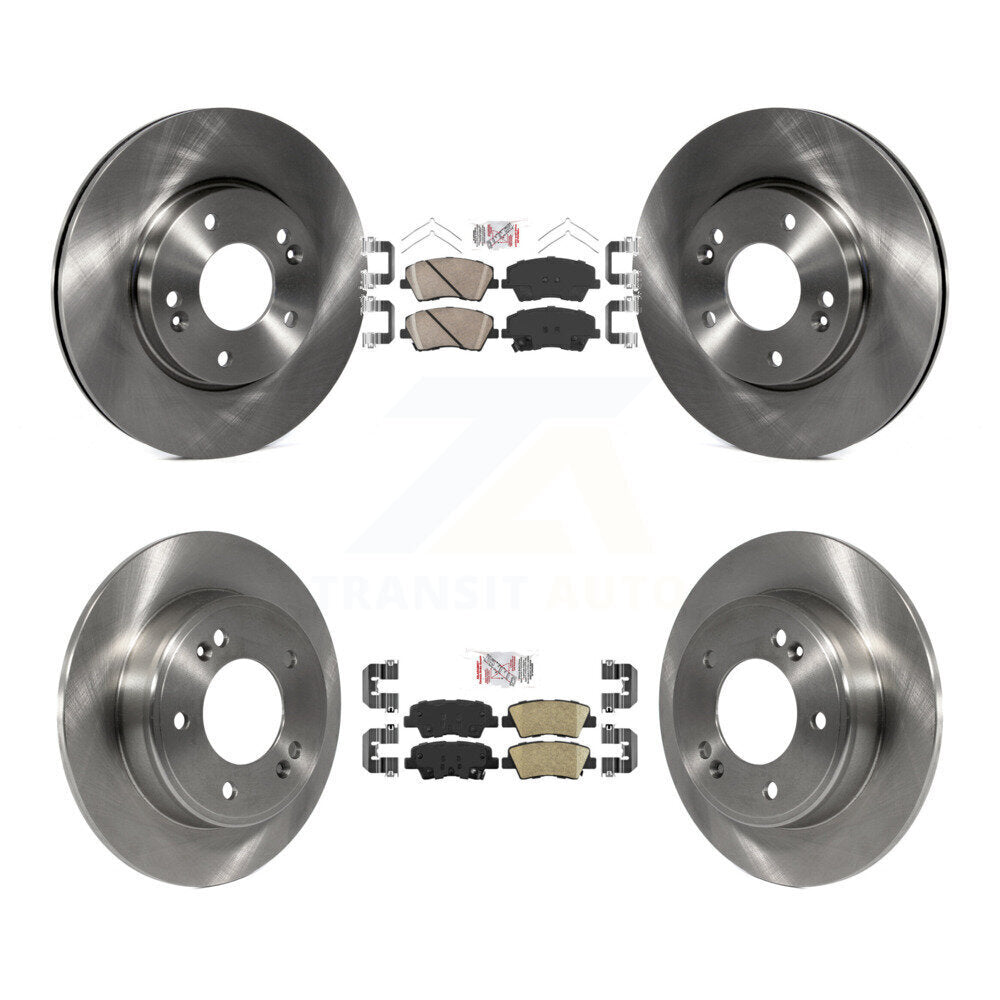 Front Rear Ceramic Pads And Disc Brake Rotors Kit For 2017-2020 Hyundai Elantra 2.0L K8A-102810