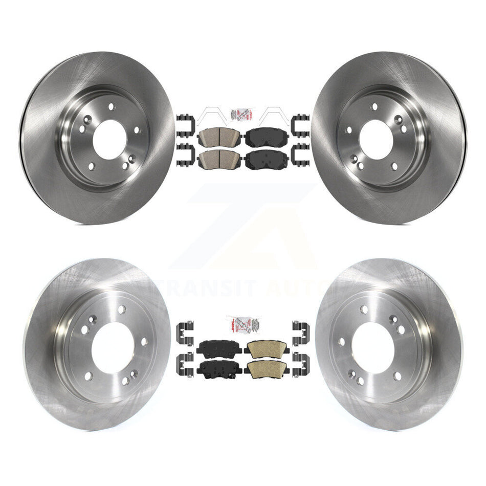 Front Rear Ceramic Pads And Disc Brake Rotors Kit For Kia Forte Hyundai Veloster Forte5 K8A-102818