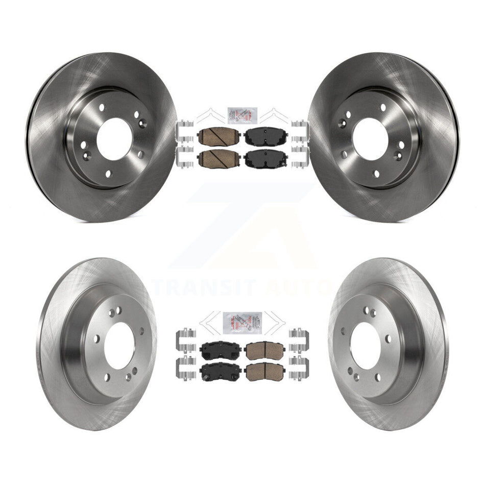 Front Rear Ceramic Pad & Brake Rotors Kit For 2022 Hyundai Kona With Manual Parking K8A-102820