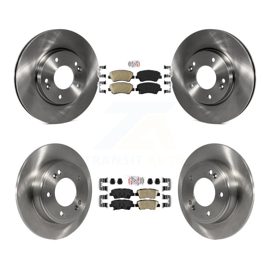 Front Rear Ceramic Pad & Brake Rotor Kit For Hyundai Elantra GT Kia Forte Veloster Forte5 K8A-102888