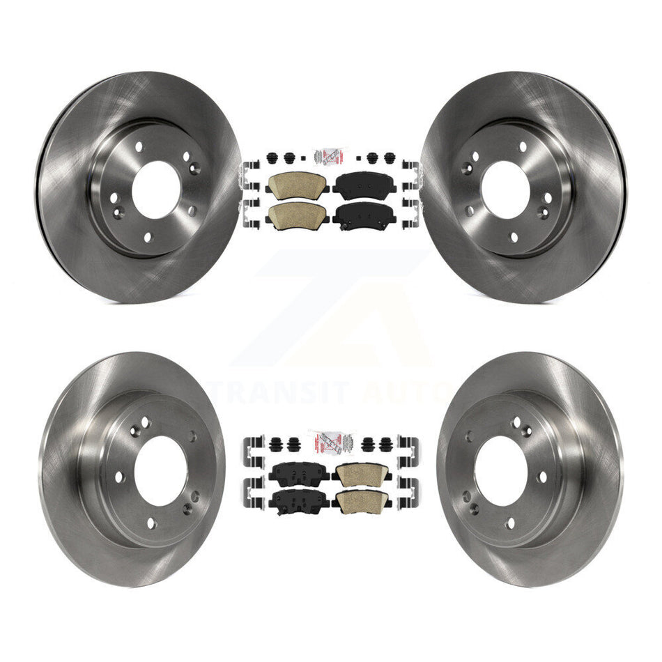 Front Rear Ceramic Pad & Brake Rotor Kit For Hyundai Elantra GT Kia Forte Veloster Forte5 K8A-102890