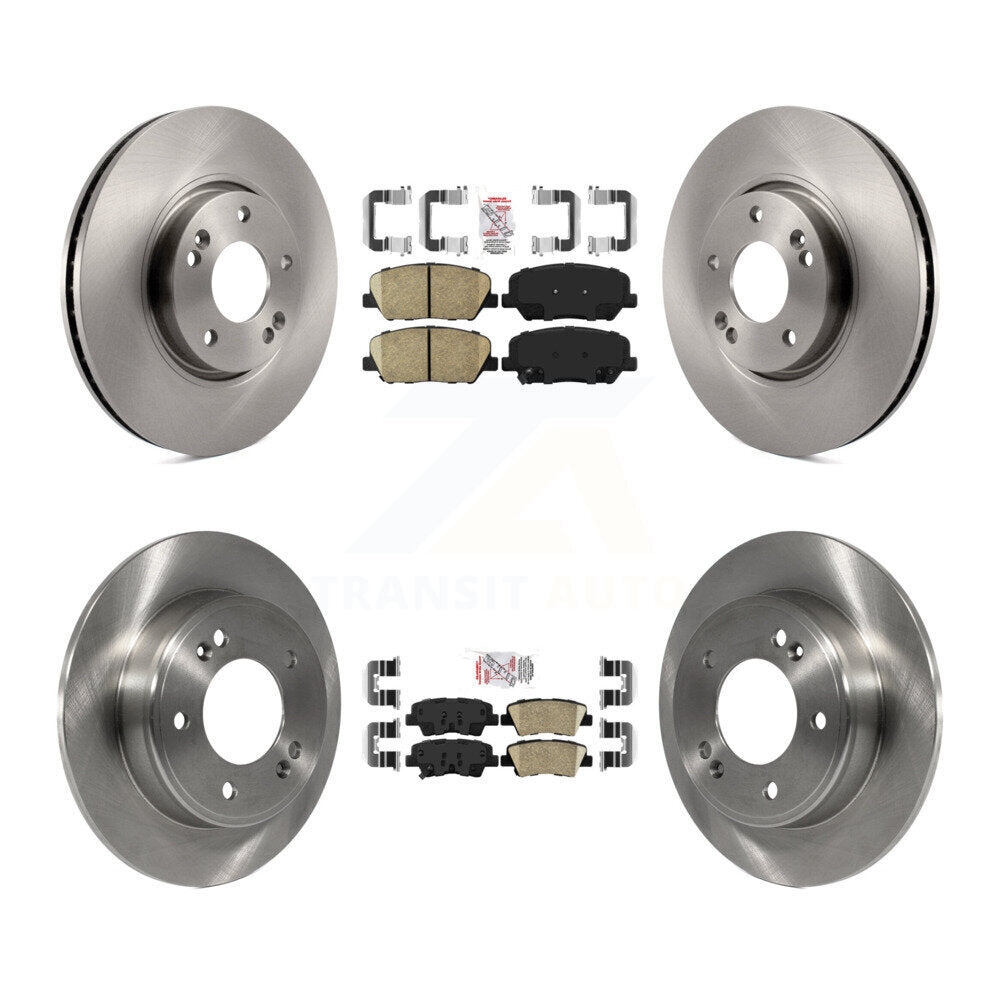 Front Rear Ceramic Pad & Disc Brake Rotor Kit For 2013-2015 Hyundai Veloster Turbocharged K8A-102891