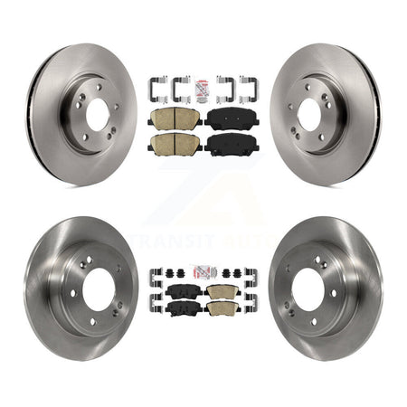 Front Rear Ceramic Pad & Disc Brake Rotor Kit For 2013-2015 Hyundai Veloster Turbocharged K8A-102892