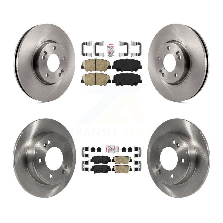 Front Rear Ceramic Pad & Disc Brake Rotor Kit For 2013-2015 Hyundai Veloster Turbocharged K8A-102892