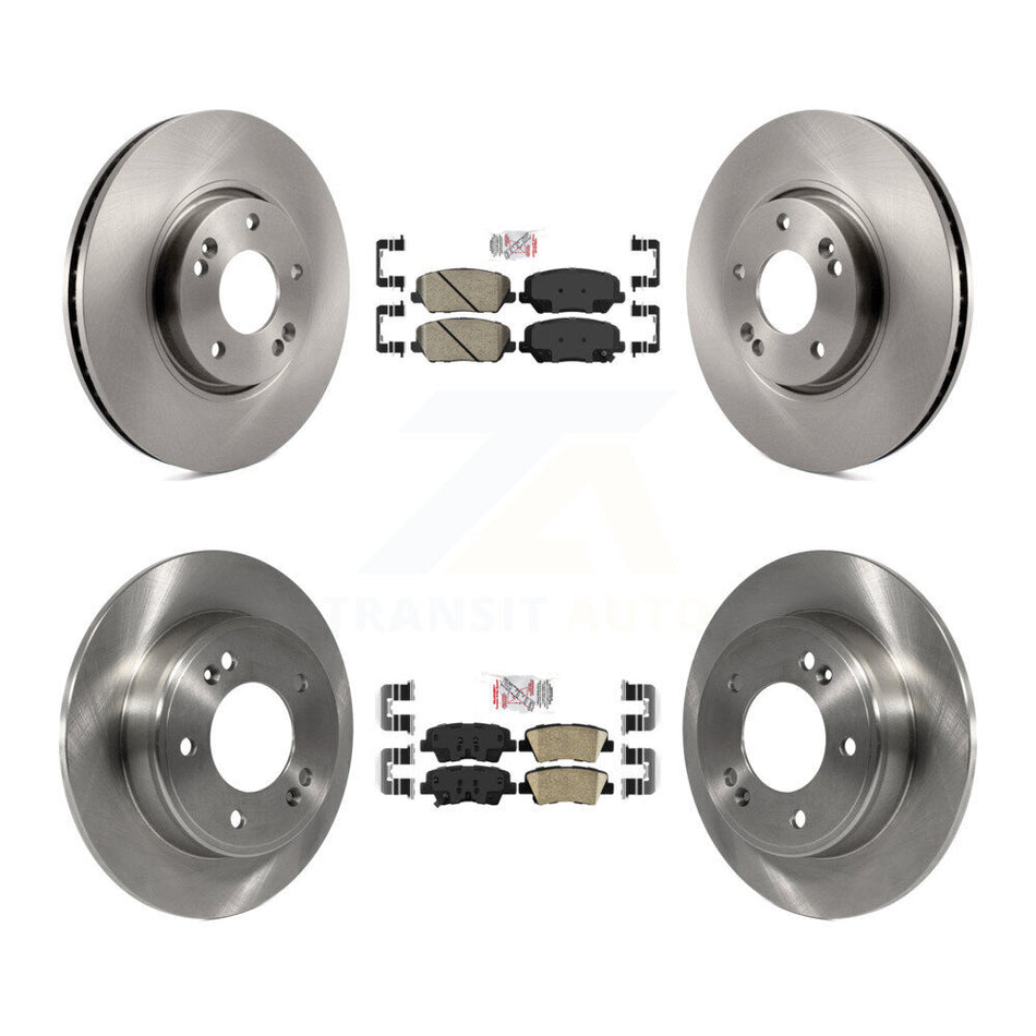Front Rear Ceramic Pads And Disc Brake Rotors Kit For Kia Forte Forte5 Koup K8A-102893