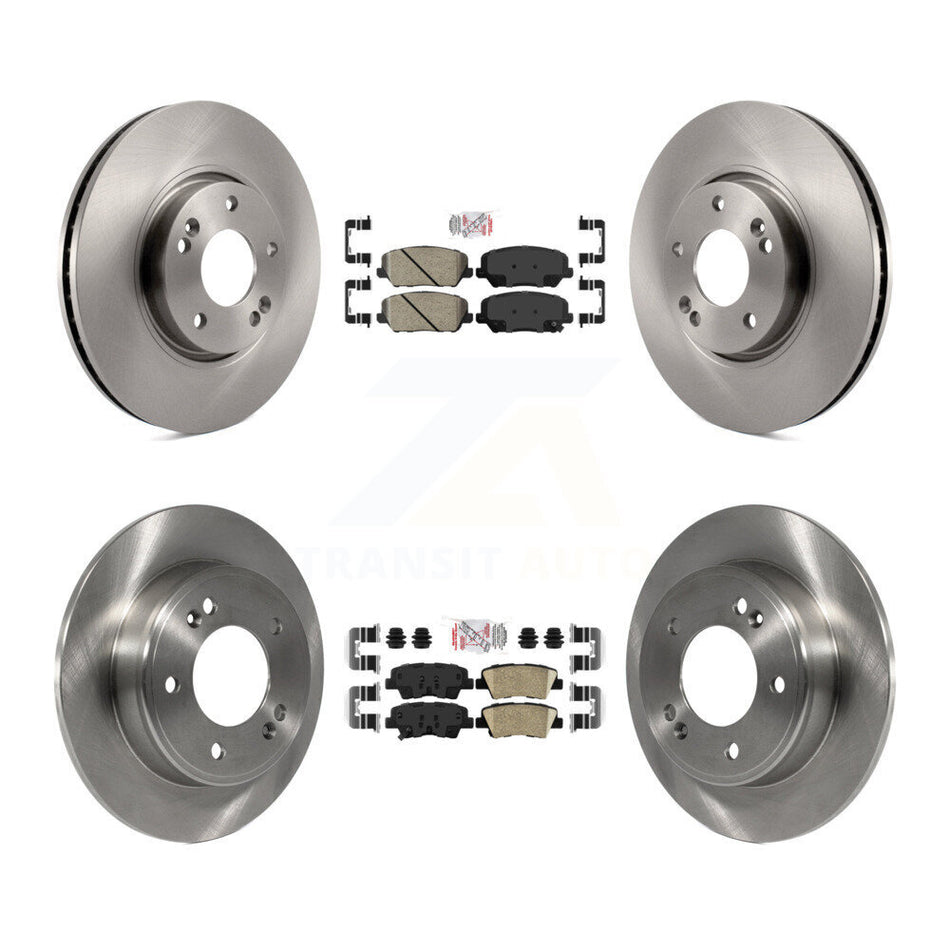Front Rear Ceramic Pads And Disc Brake Rotors Kit For Kia Forte Forte5 Koup K8A-102894
