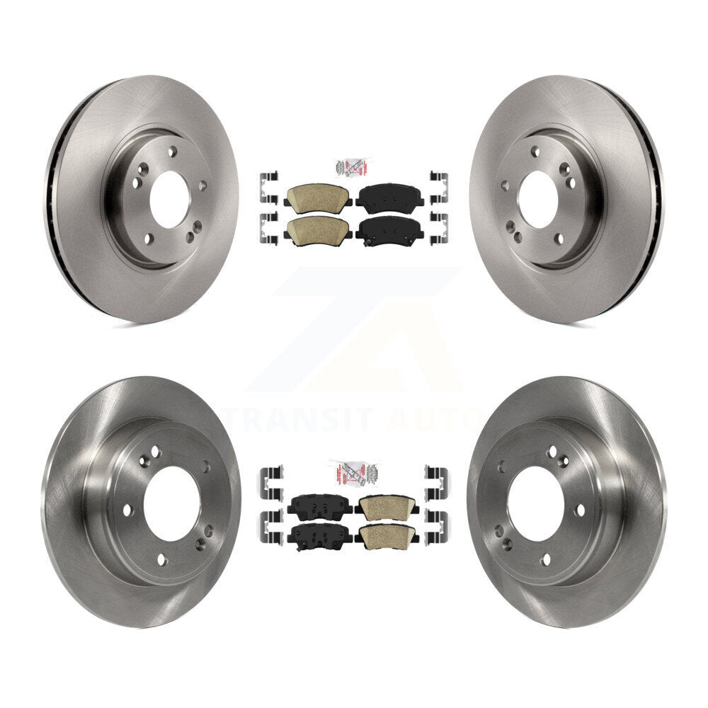 Front Rear Ceramic Pad Brake Rotor Kit For 2014 Kia Forte With 300mm Diameter K8A-102897