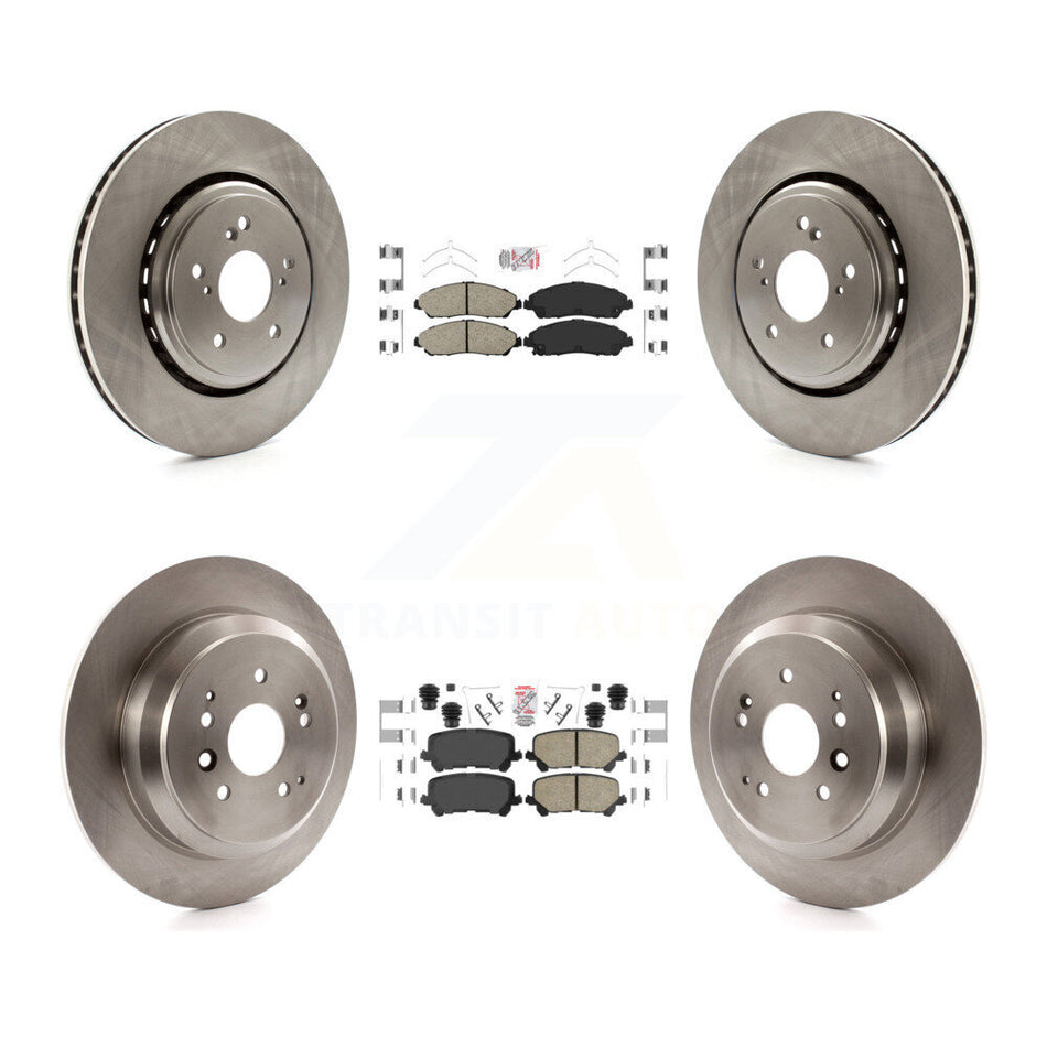Front Rear Ceramic Pads And Disc Brake Rotors Kit For 2014-2016 Acura MDX K8A-102914