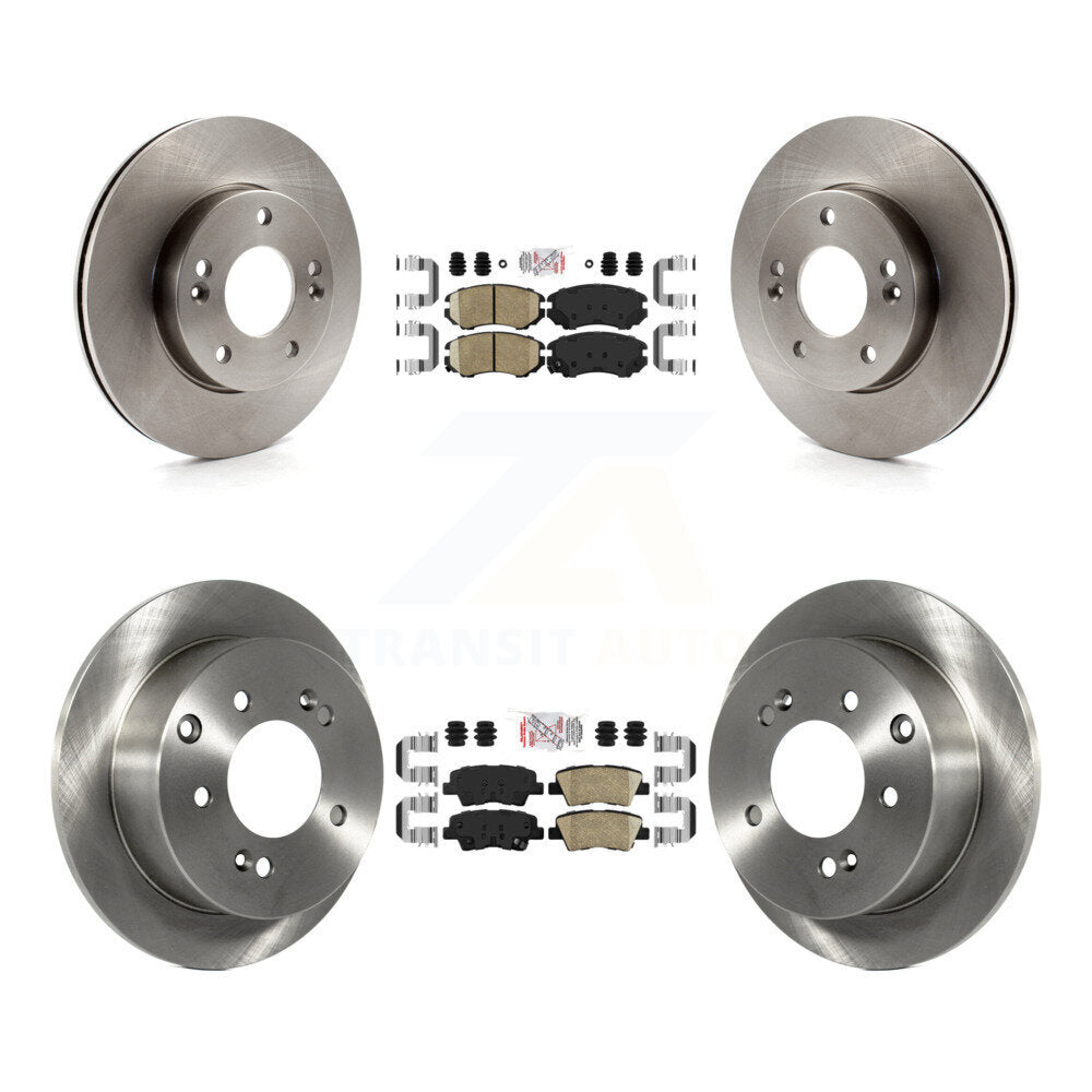 Front Rear Ceramic Pads And Disc Brake Rotors Kit For 2010-2011 Kia Soul 1.6L K8A-102923