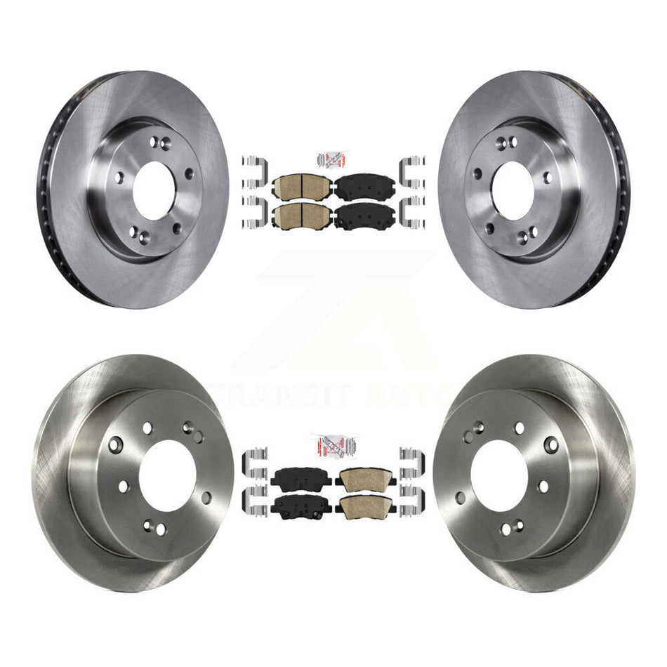 Front Rear Ceramic Pads And Disc Brake Rotors Kit For 2010-2011 Kia Soul 2.0L K8A-102924