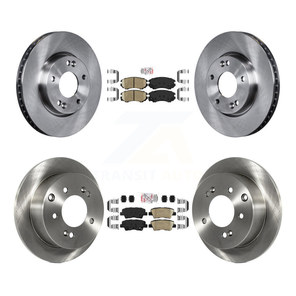 Front Rear Ceramic Pads And Disc Brake Rotors Kit For 2010-2011 Kia Soul 2.0L K8A-102925