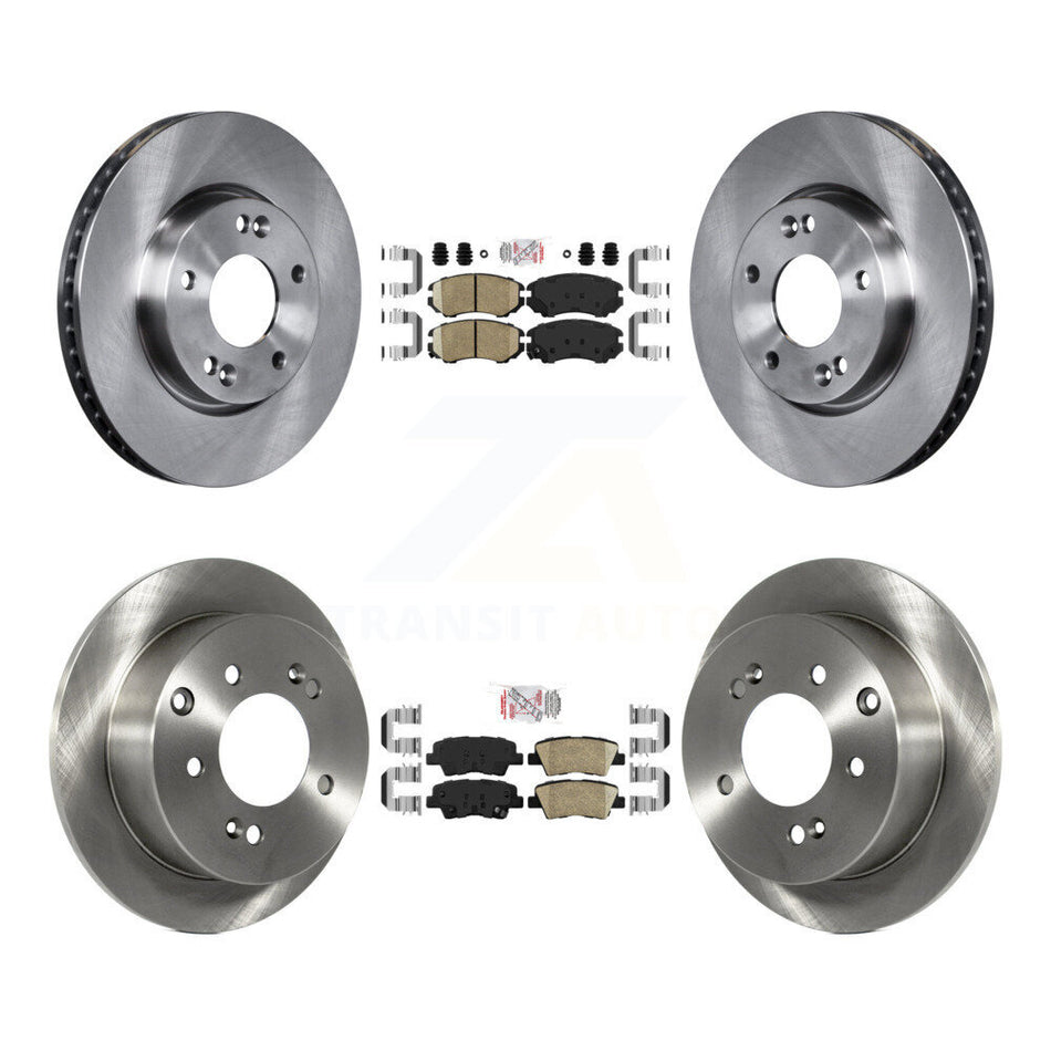 Front Rear Ceramic Pads And Disc Brake Rotors Kit For 2010-2011 Kia Soul 2.0L K8A-102926