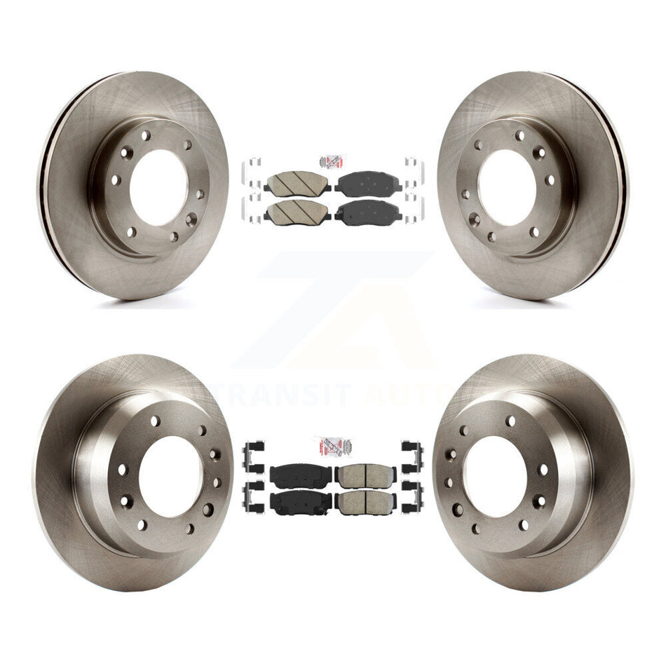 Front Ceramic Rear Semi-Metallic Pad And Brake Rotor Kit For Hyundai Entourage Kia Sedona K8A-102932