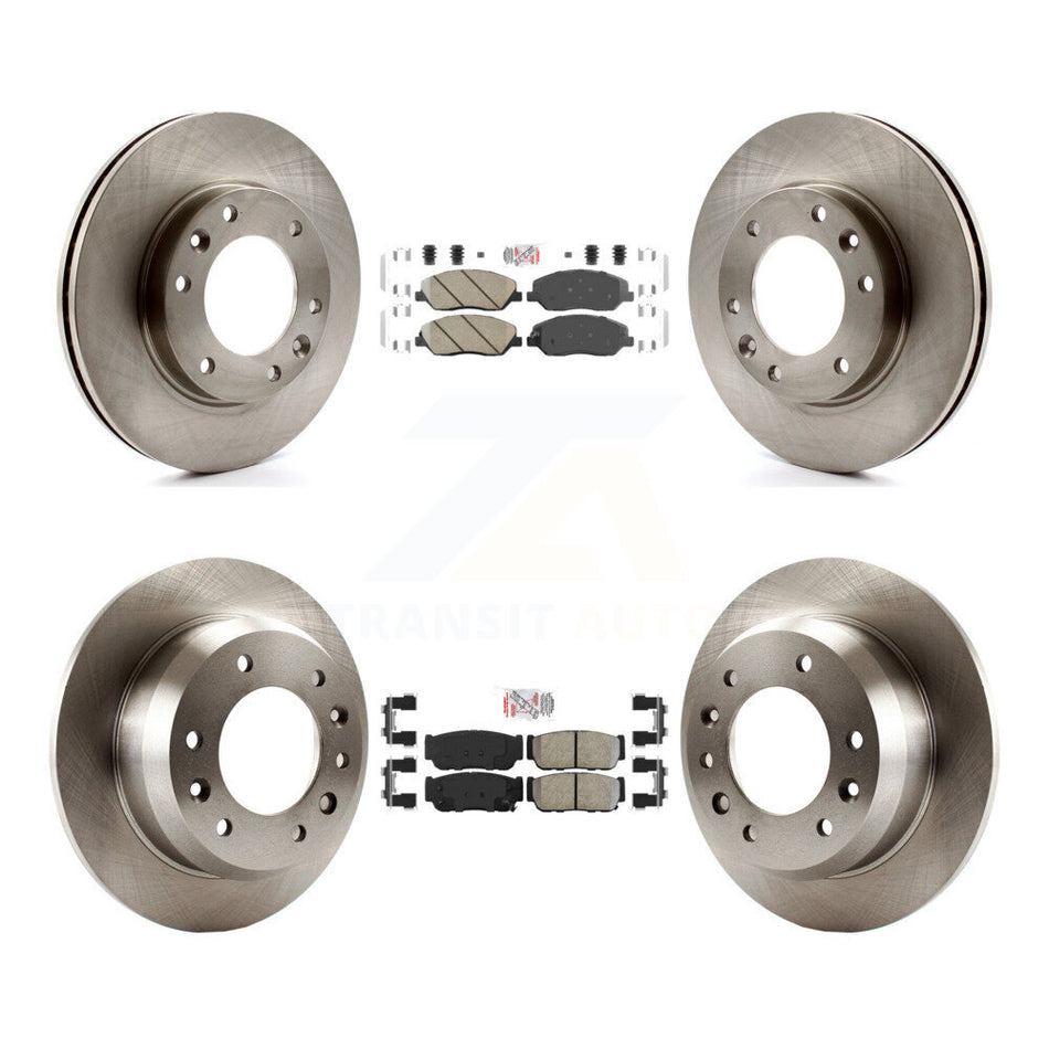 Front Ceramic Rear Semi-Metallic Pad And Brake Rotor Kit For Hyundai Entourage Kia Sedona K8A-102933