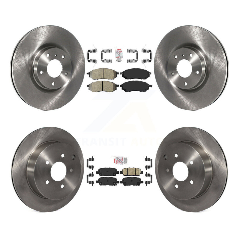 Front Semi-Metallic Rear Ceramic Pad Disc Brake Rotor Kit For Nissan Murano INFINITI QX70 K8A-102994