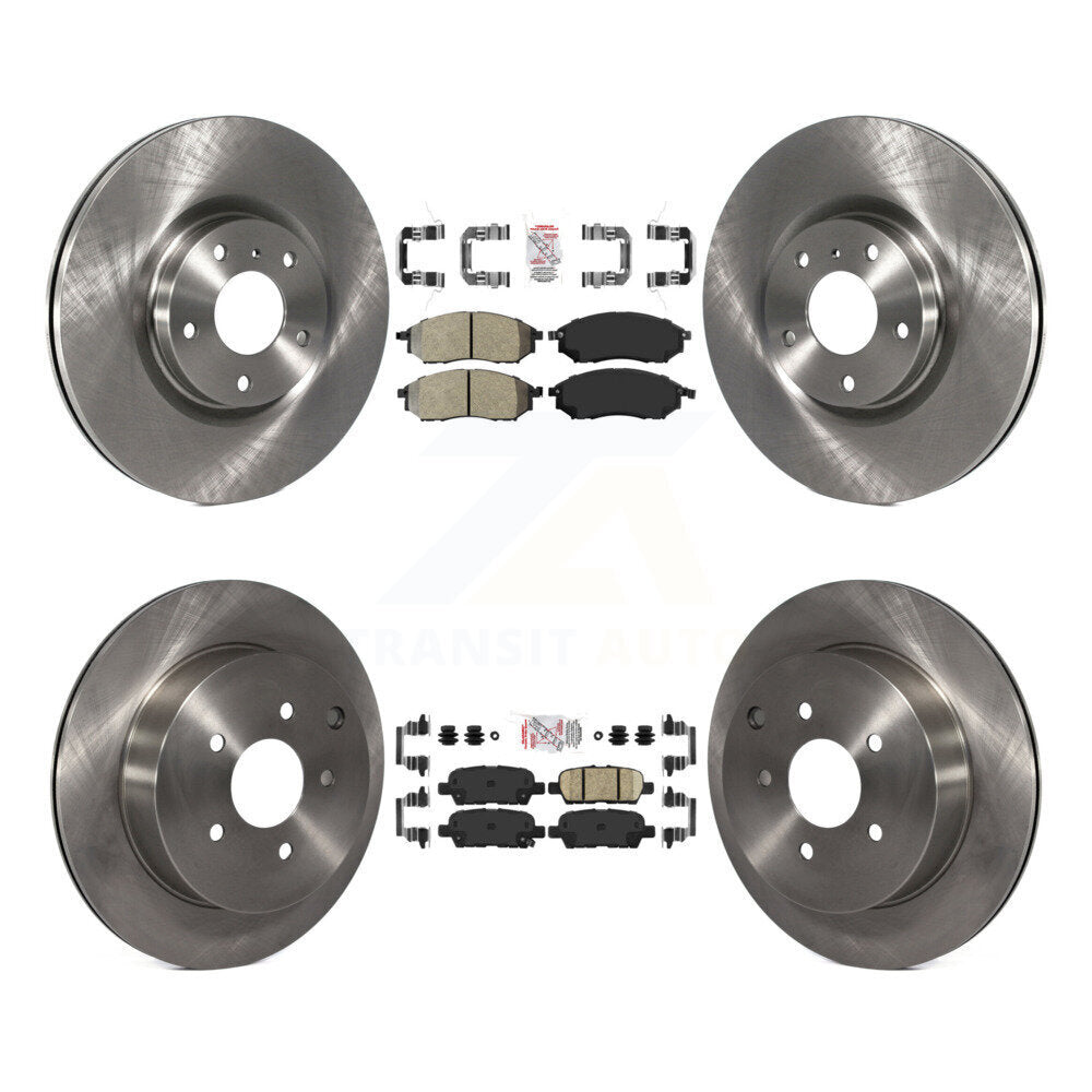 Front Semi-Metallic Rear Ceramic Pad Disc Brake Rotor Kit For Nissan Murano INFINITI QX70 K8A-103008